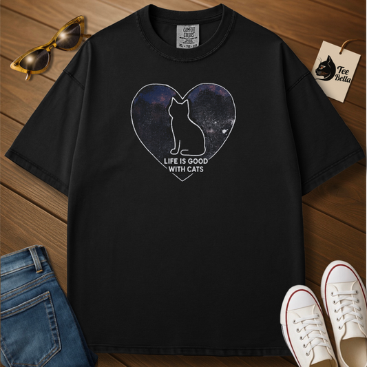 Life Is Good With Cats Tee