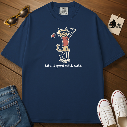 Life Is Good with Cats-Golf Tee