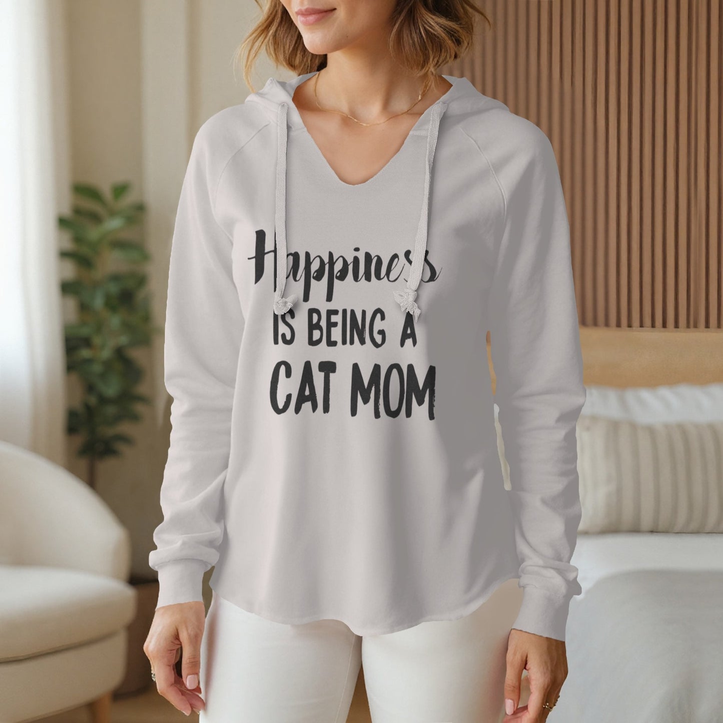 Womens Lightweight Wash Hooded Sweatshirt