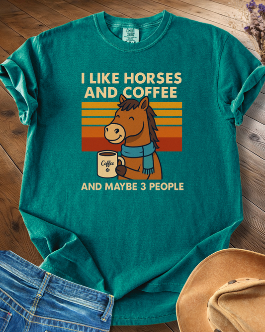 I Like Horse and Coffee T-shirt