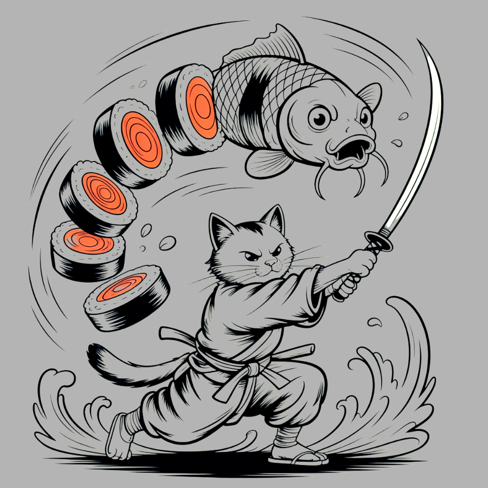 Neko vs. Koi Tee