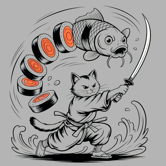 Neko vs. Koi Tee