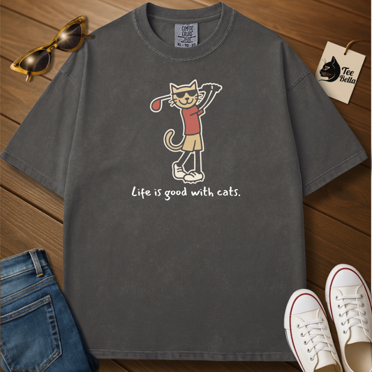 Life Is Good with Cats-Golf Tee