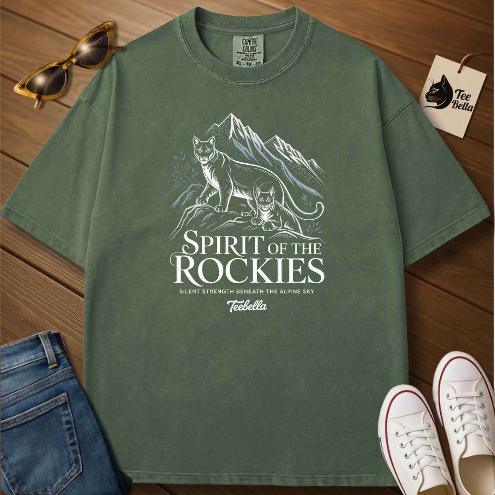 Rocky Mountains, Cougar and  Lynx Together Tee