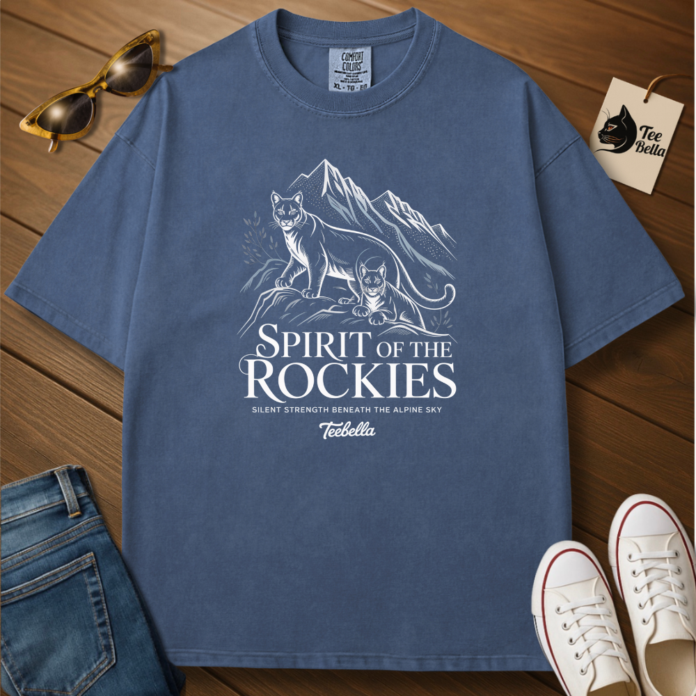 Rocky Mountains, Cougar and  Lynx Together Tee