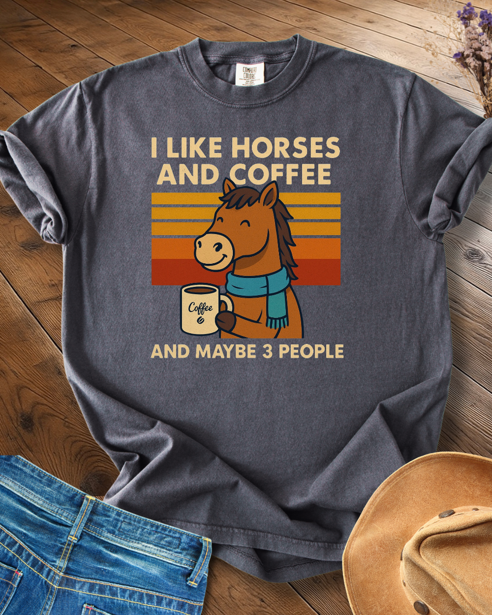 I Like Horse and Coffee T-shirt