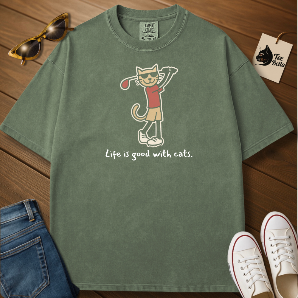 Life Is Good with Cats-Golf Tee