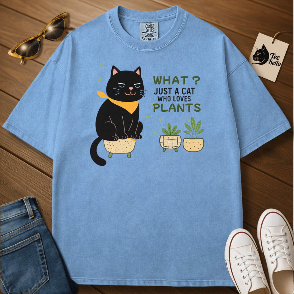 A Cat Who Loves Plants Tee