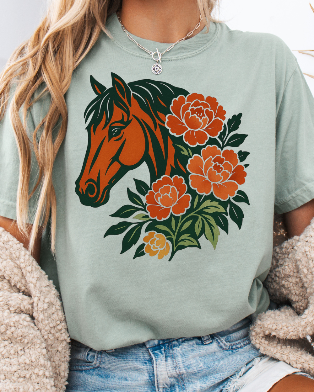 The Floral Mustang Tee
