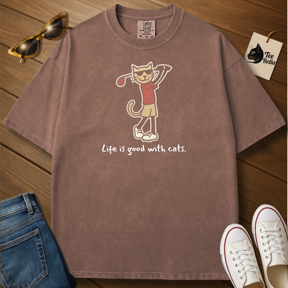 Life Is Good with Cats-Golf Tee