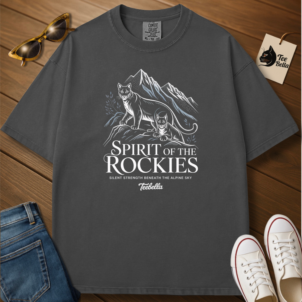 Rocky Mountains, Cougar and  Lynx Together Tee