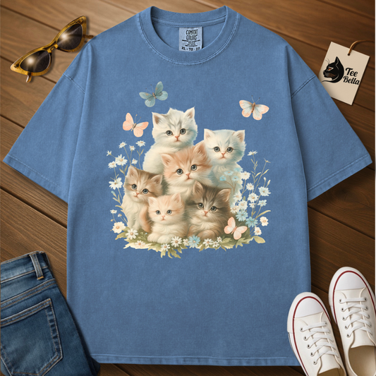 Fleurs et Chats Tee