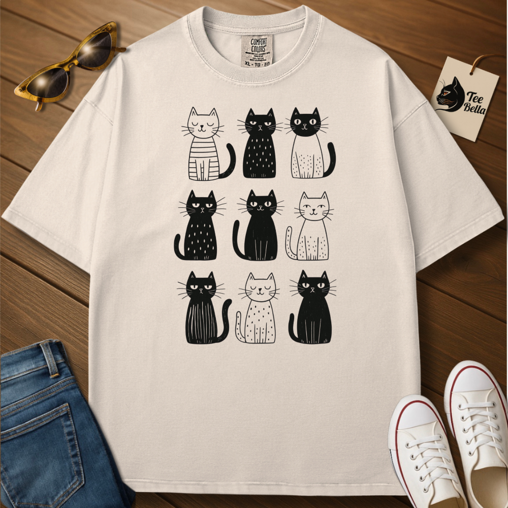Les Neuf Chats Tee