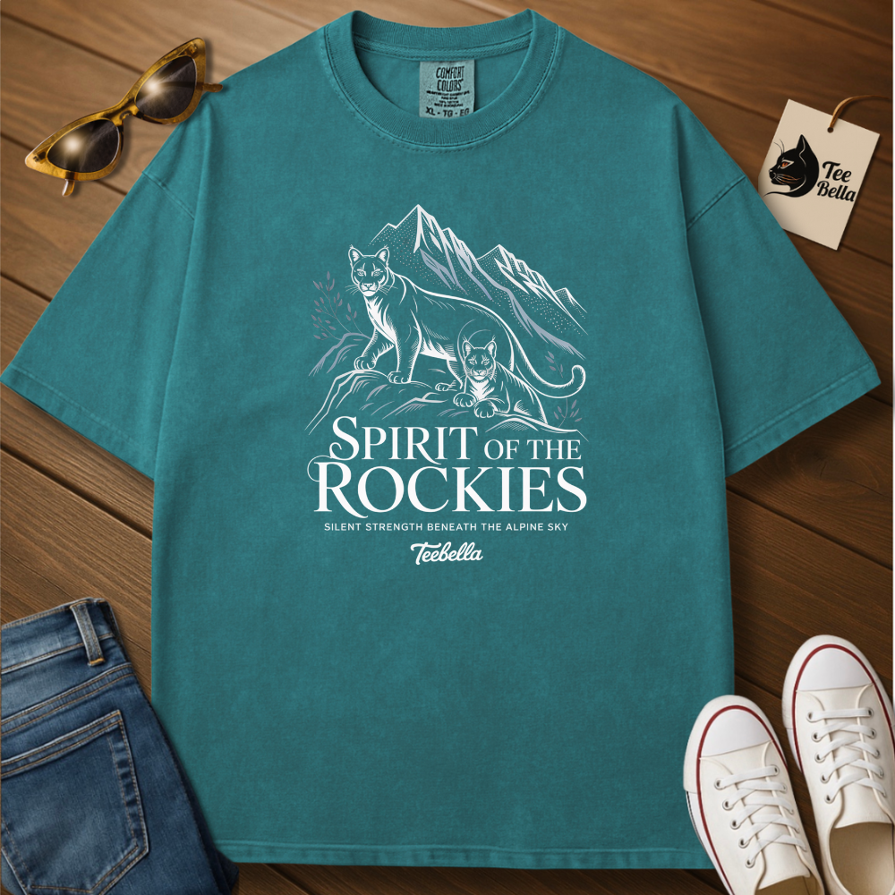 Rocky Mountains, Cougar and  Lynx Together Tee