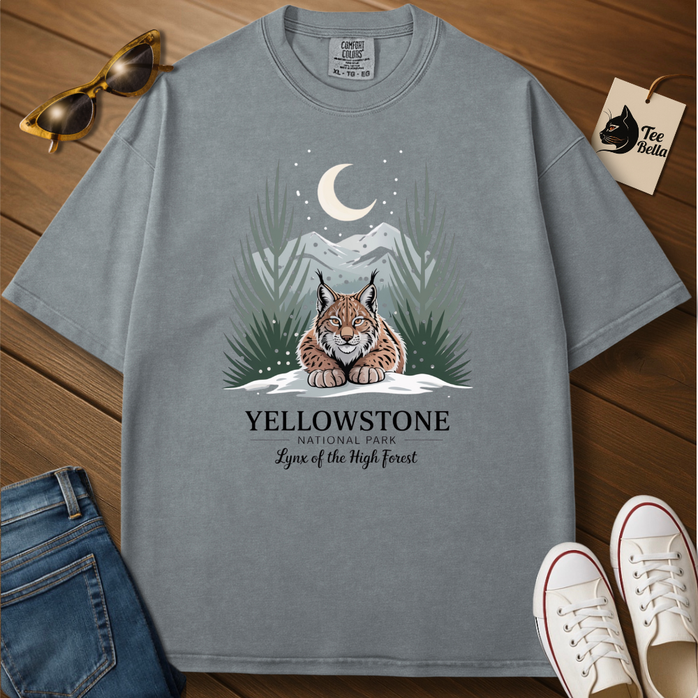 Lynx on Yellowstone Tee