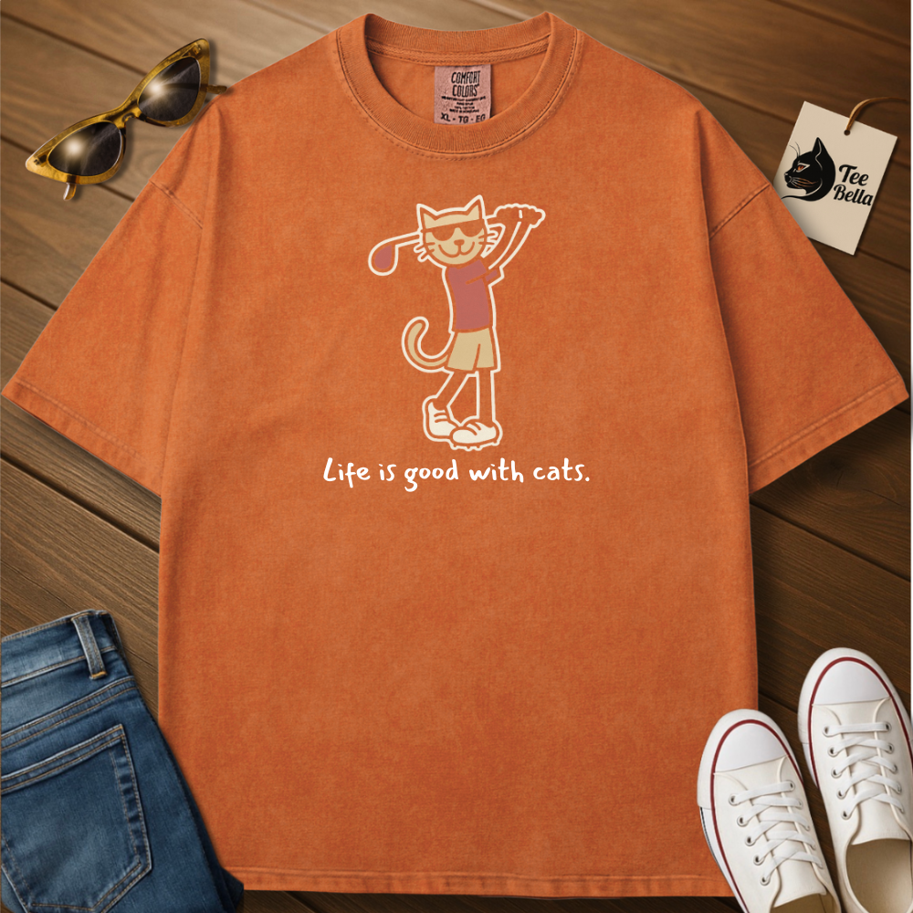 Life Is Good with Cats-Golf Tee