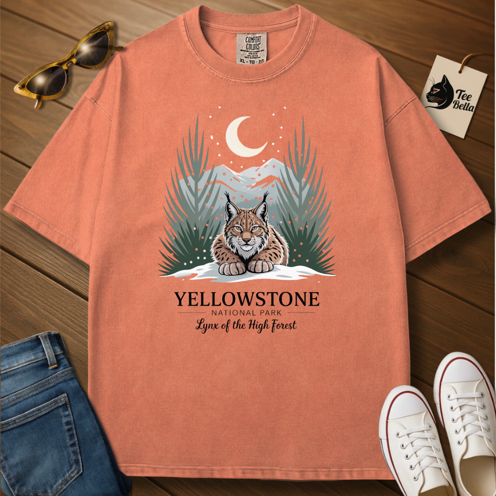 Lynx on Yellowstone Tee