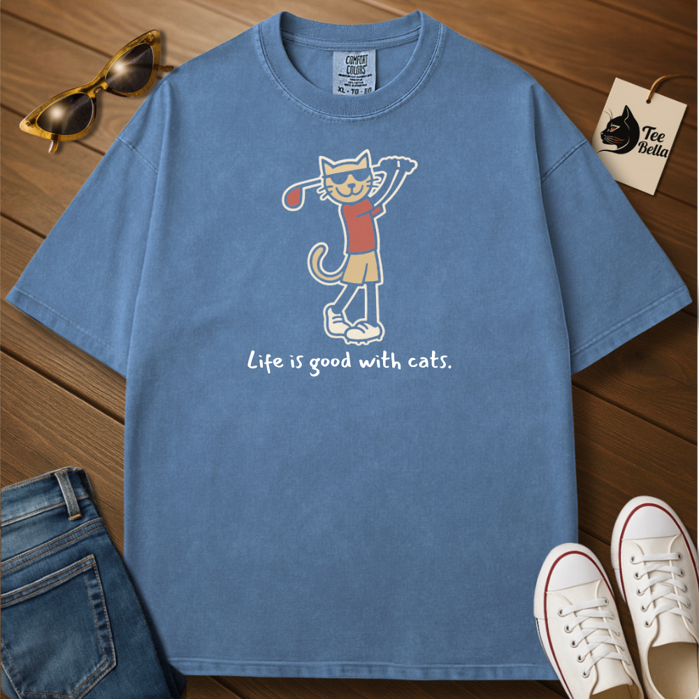 Life Is Good with Cats-Golf Tee